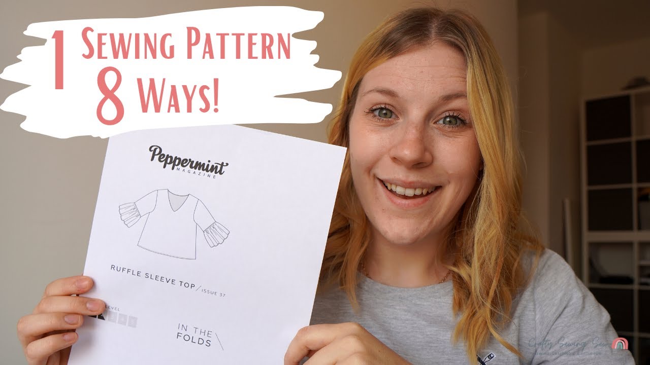 1 Pattern 8 Ways - Hacking The Peppermint Ruffle Sleeve Top