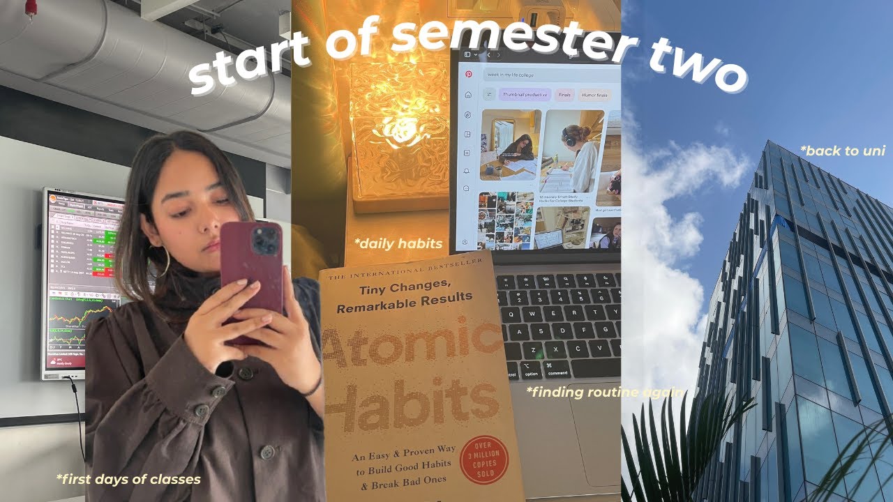 settling back into the college routine ┃semester 2 vlog 📓๋࣭ ☕️⭑✐