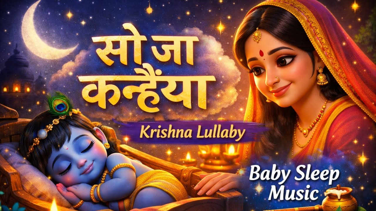 सो जा कन्हैया 😴 | Krishna Lullaby for Babies | Deep Sleep Lori 🌙