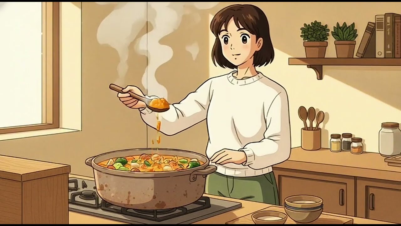 Sukoon Bhara Din Lake Ke Kinare | Cozy Ghibli-Style ASMR Story 🌿🌧”