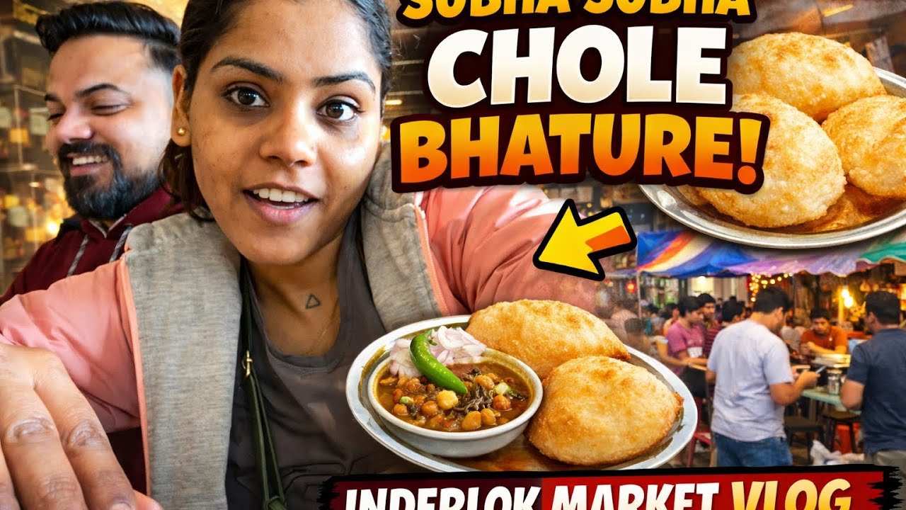Subha Subha Chole Bhature 😍 | Inderlok Market | Delhi Morning Food Hunt