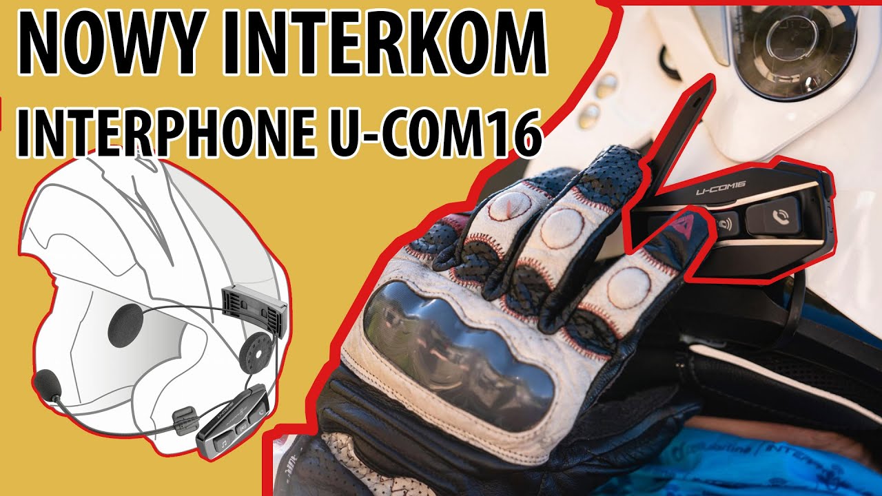 ▶️Interphone U-COM 16 Interkom motocyklowy Bluetooth 5.0 oraz MESH 2.0