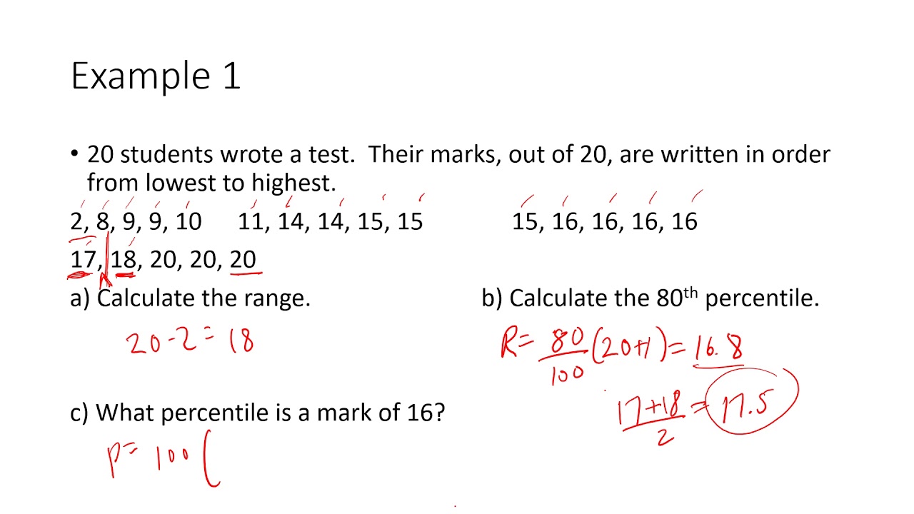 MDM4U - 6.2 - Measures of Spread