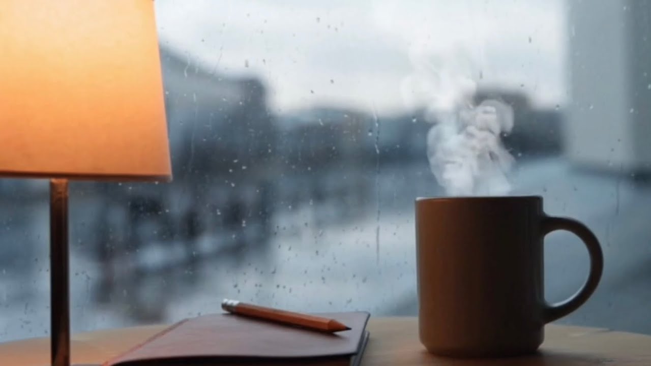 Rainy Window Ambience – Cozy Desk, Tea & Rain Sounds for Focus, Reading, Sleep | Ambient Study Room
