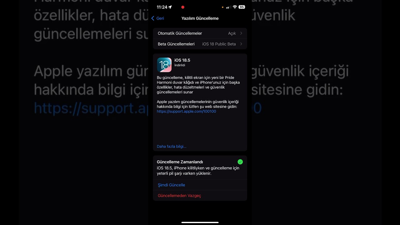 İOS 18.5 G&uuml;ncellemesi geldi #iphone #ios18
