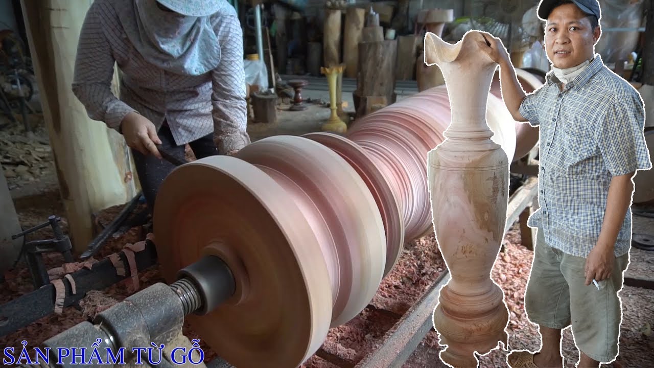 MÁY TIỆN GỖ #3 || Mẫu LỘC BÌNH Đẹp Nhất SIÊU TO KHỔNG LỒ 1m7 - 50cm || SẢN PHẨM TỪ GỖ