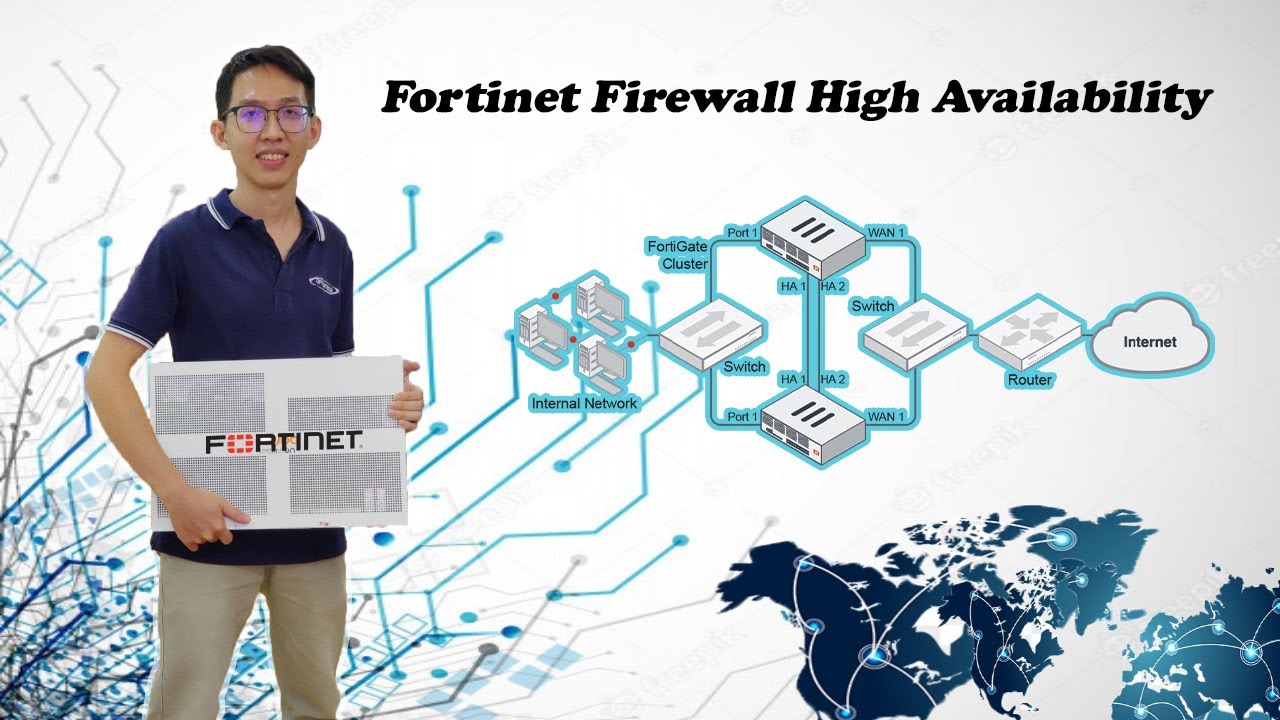 Fortinet ​Firewall High Availability | Active | Passive| Concept | Configuration | LAB Khmer