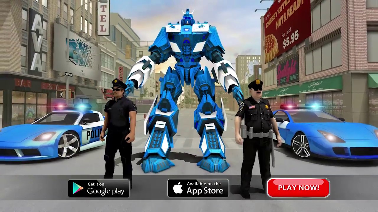 US Police Transform Robot Car Plane Transport Game (by Crazy Neuron Studio)