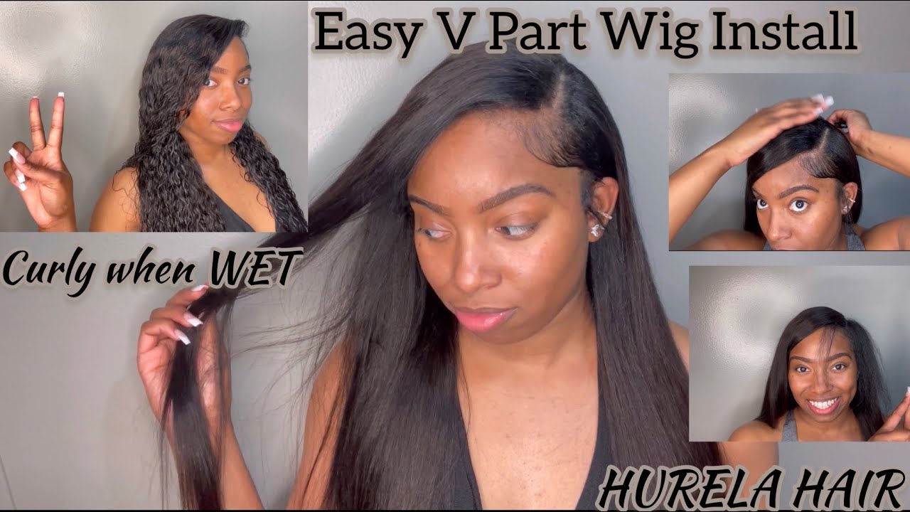 Straight or Curly When Wet V Part Wig Install ft. Hurela Hair 😍