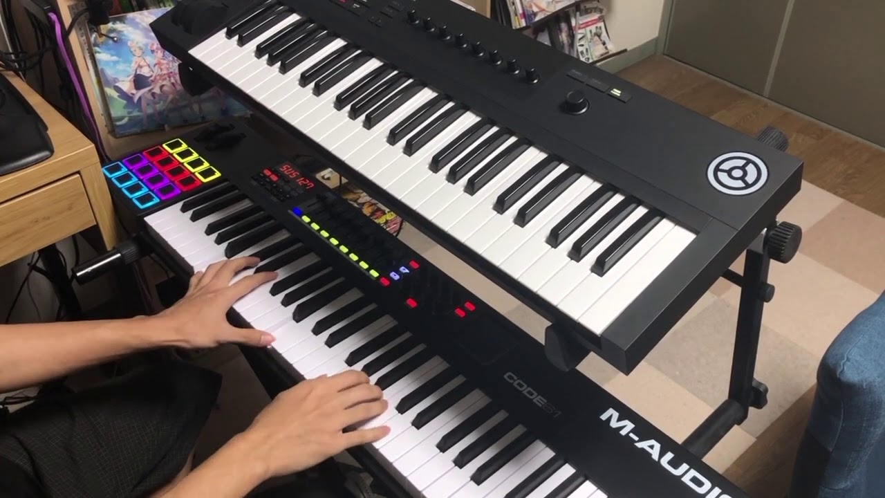 Roselia 『Blessing Chord』Keyboard Cover / 二段キーボードで弾いてみた