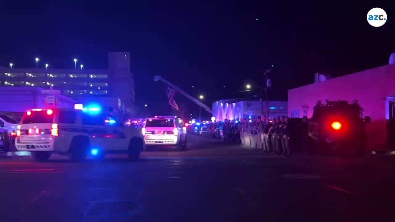 Police procession escorts body of Phoenix officer