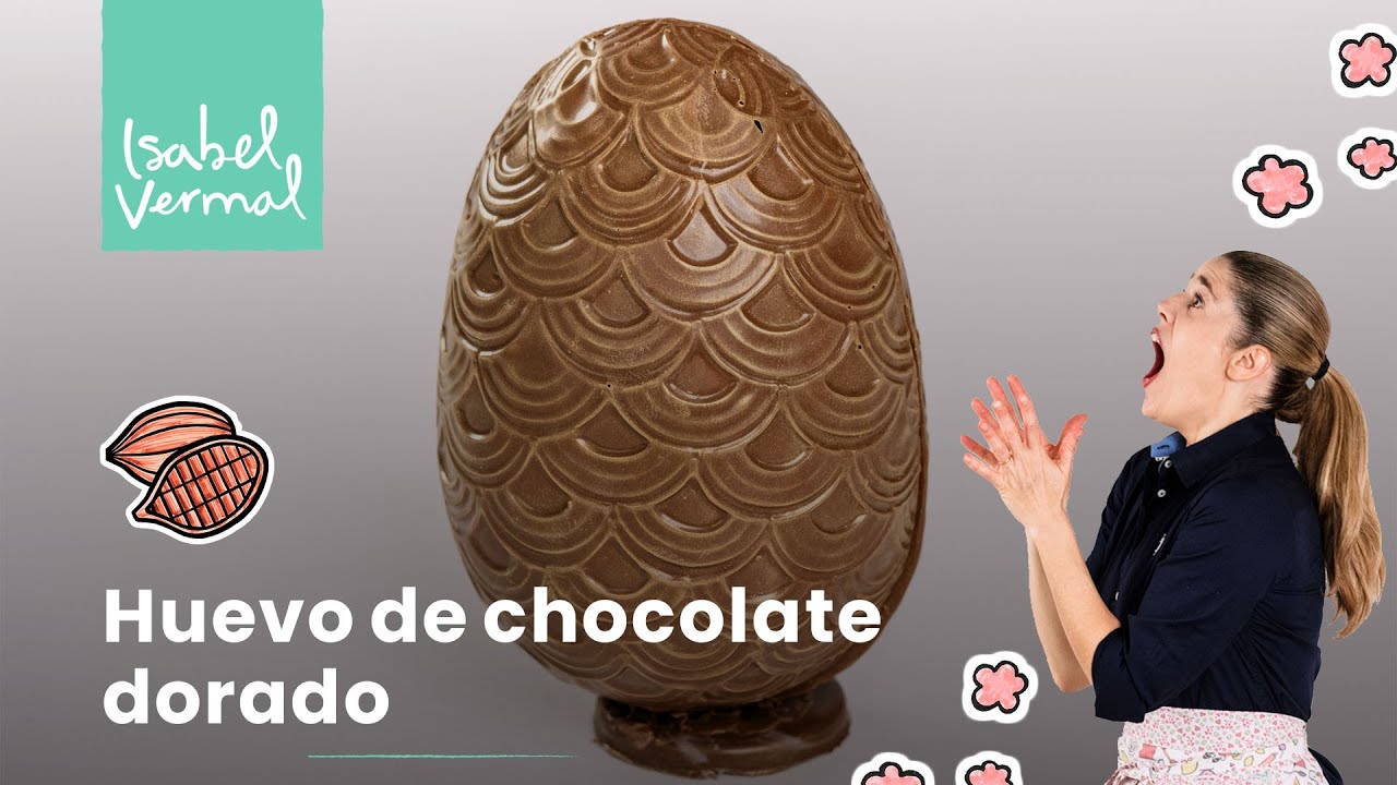 Huevo dorado de chocolate con leche