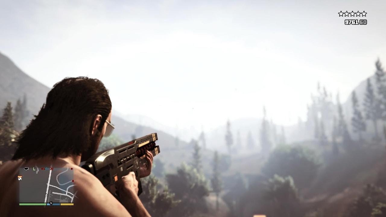 GTA 5 Trevor and minigun and Train 5 stars part 17