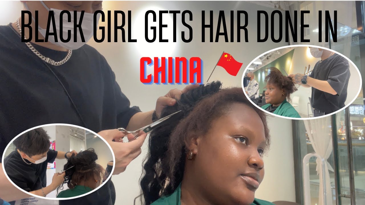 BLACK GIRL GETS HAIR DONE IN CHINA|LIVING IN CHINA|BLACK IN CHINA