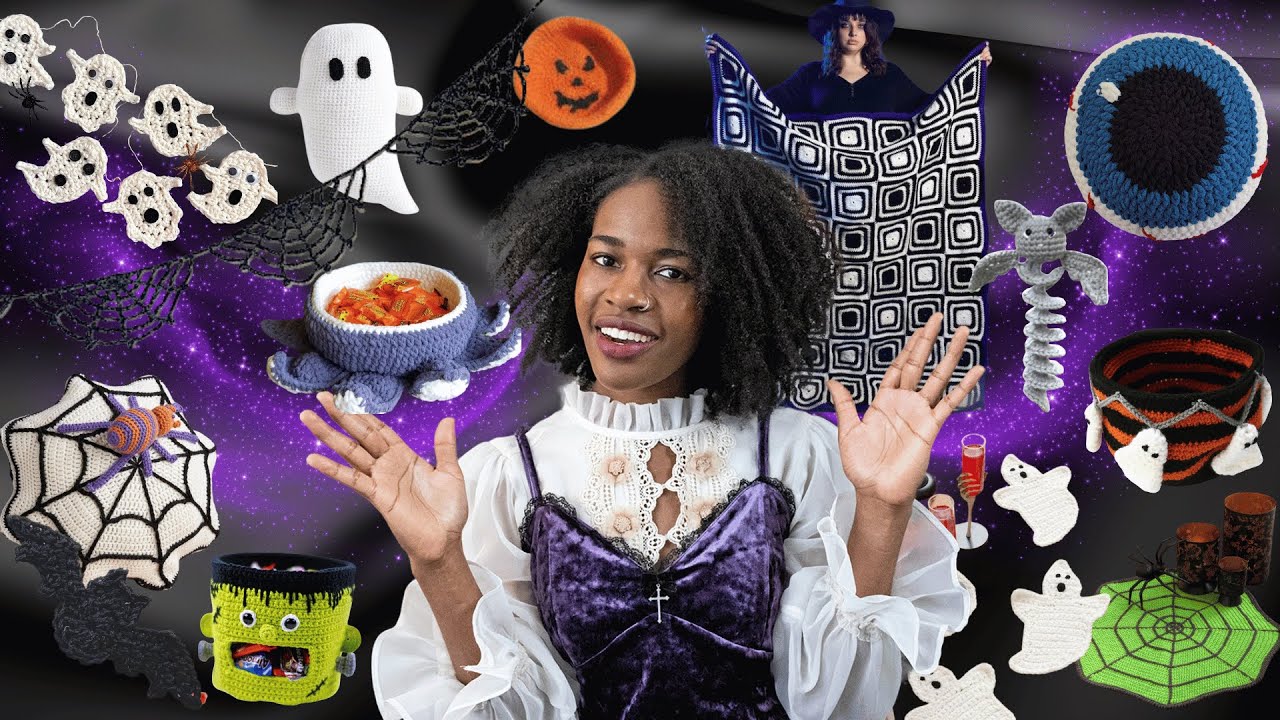 50 FREE Halloween Home Decor Crochet Patterns to Make