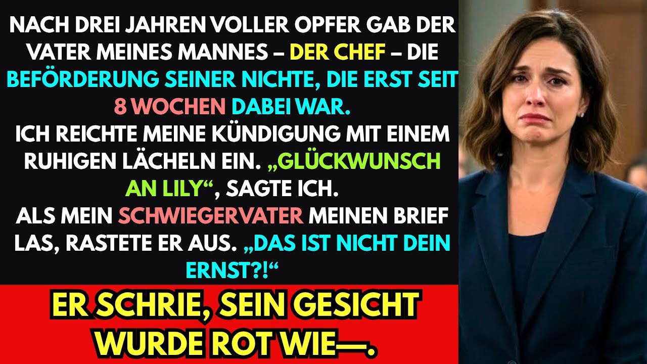 Er lachte, als ich kündigte… bis er meinen Brief las. Was darin stand, ließ ihm das Lachen vergehen.