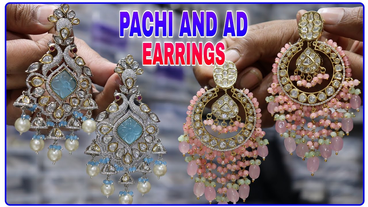 Pachi Kundan And Ad Earrings| Artificial Earrings in Wholesale Price | Pachi Earrings | Part 41