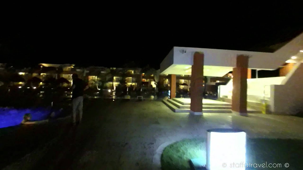 Walking Tour Around Breathless All-Inclusive Resort Punta Cana at Night