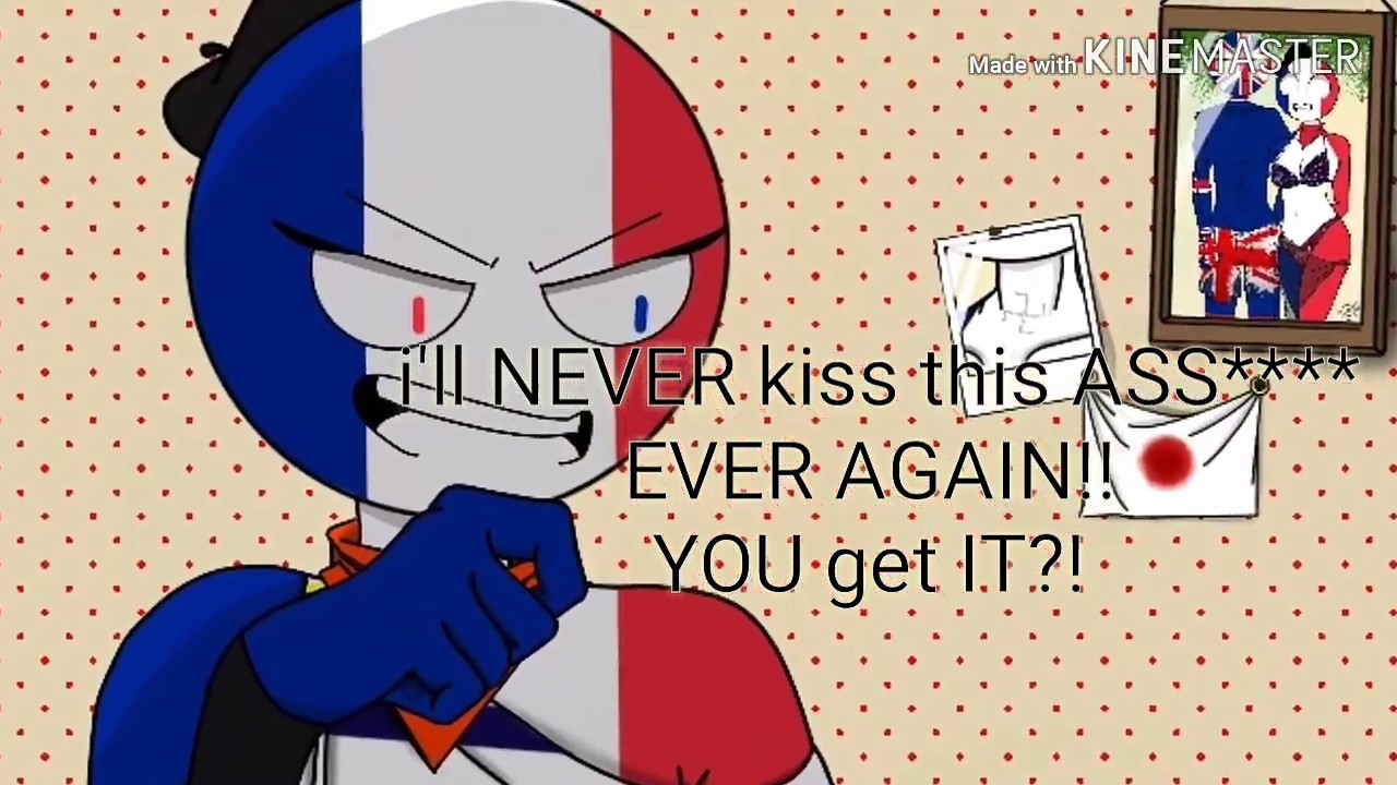 CountryHuman//France I Dare you to kiss Germany and Reich!