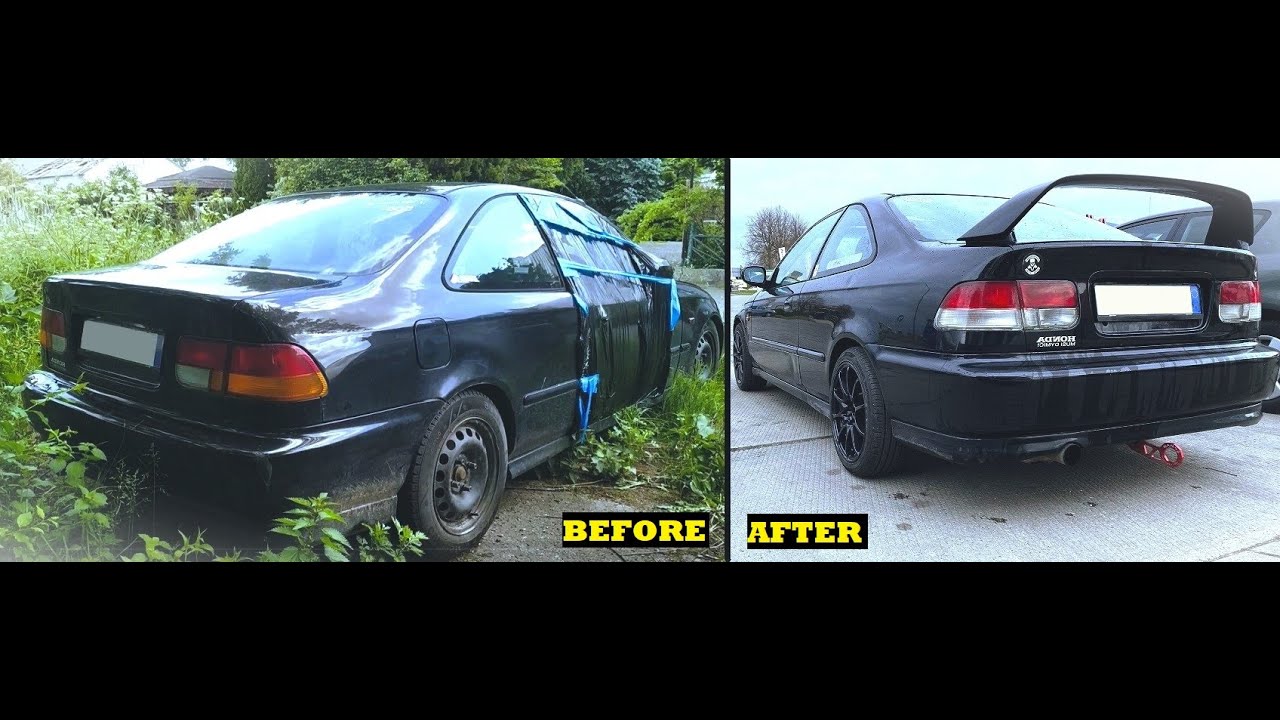 Building a Honda Civic EJ6 Black in 12 minutes! SZO TNT