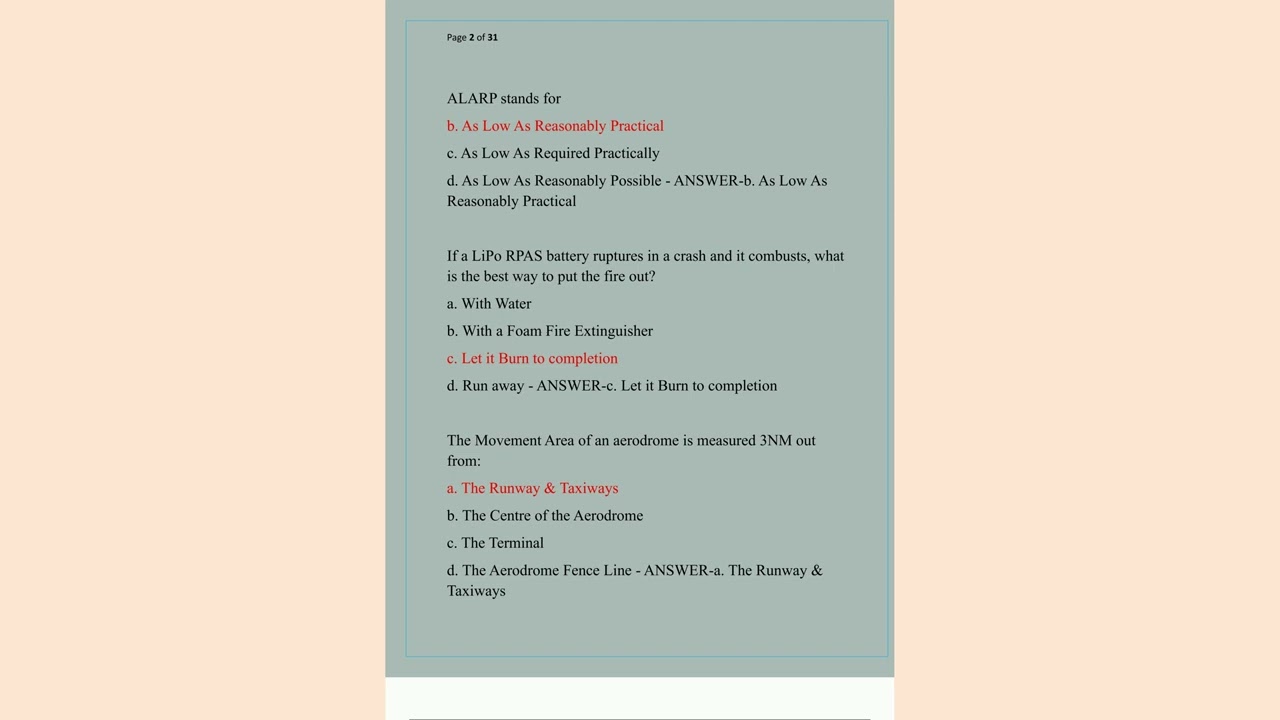 CASA RePL exam 2025 Version 1 remote pilot licence questions Australia RePL CASA exam answers drone