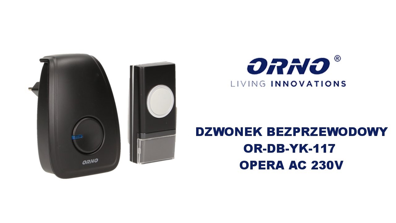 Dzwonek bezprzewodowy do drzwi 230V, Orno OPERA AC, OR-DB -YK-117, Test, Prezentacja