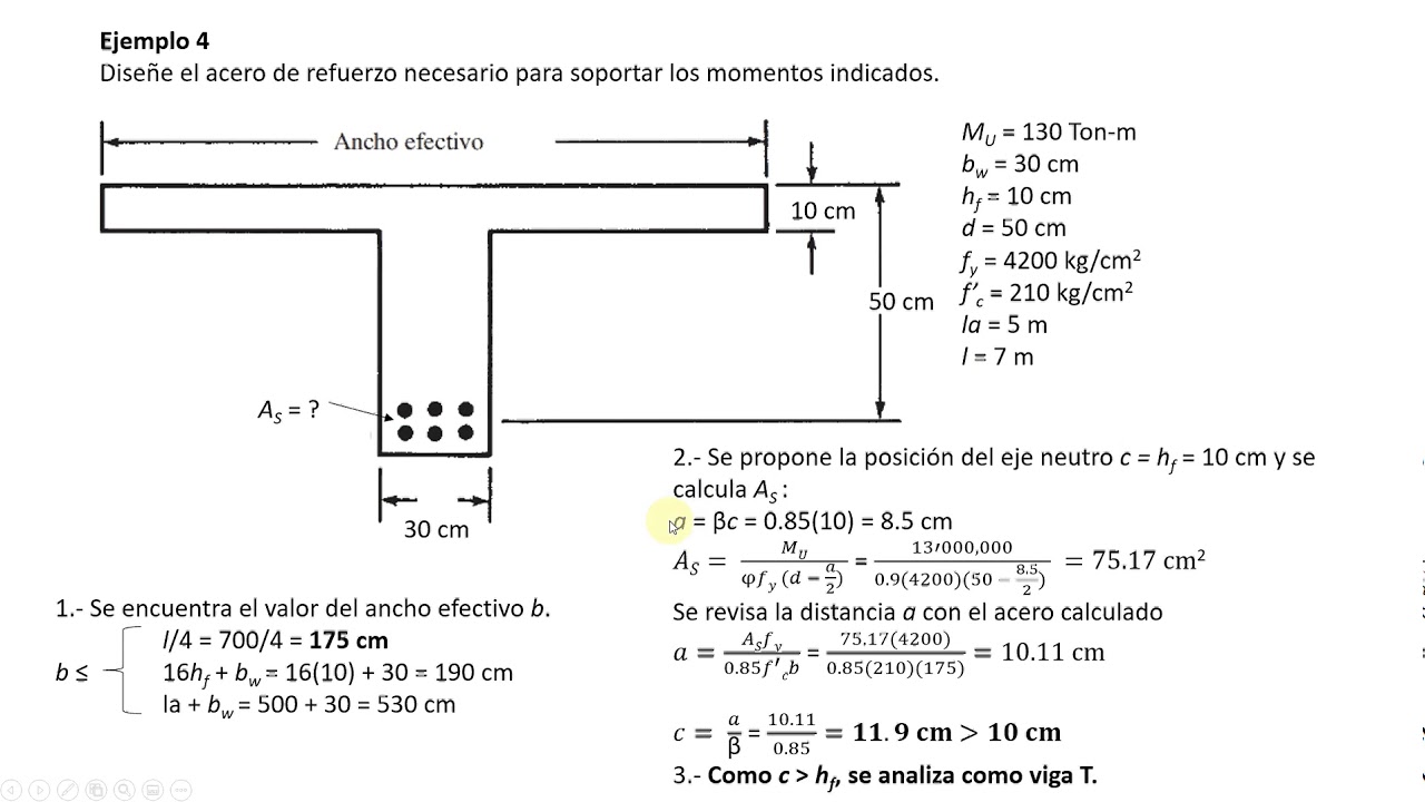 Viga T Ejemplo 4 Parte 1