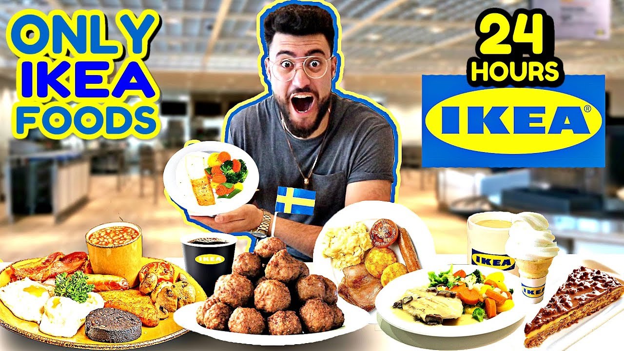 I ONLY ATE FOODS FROM IKEA FOR 24 HOURS ! (IMPOSSIBLE FOOD CHALLENGE)