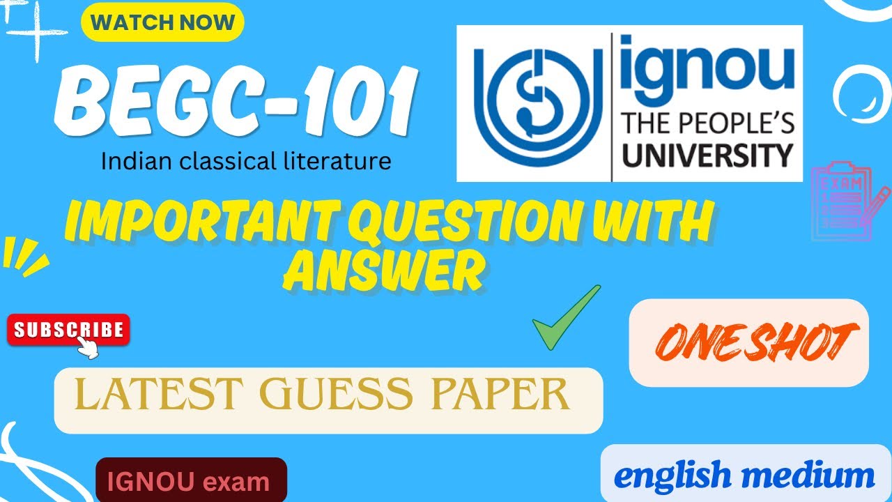 BEGC-101 important question with answer for exam || latest guess paper || #begc101 #ignou #question
