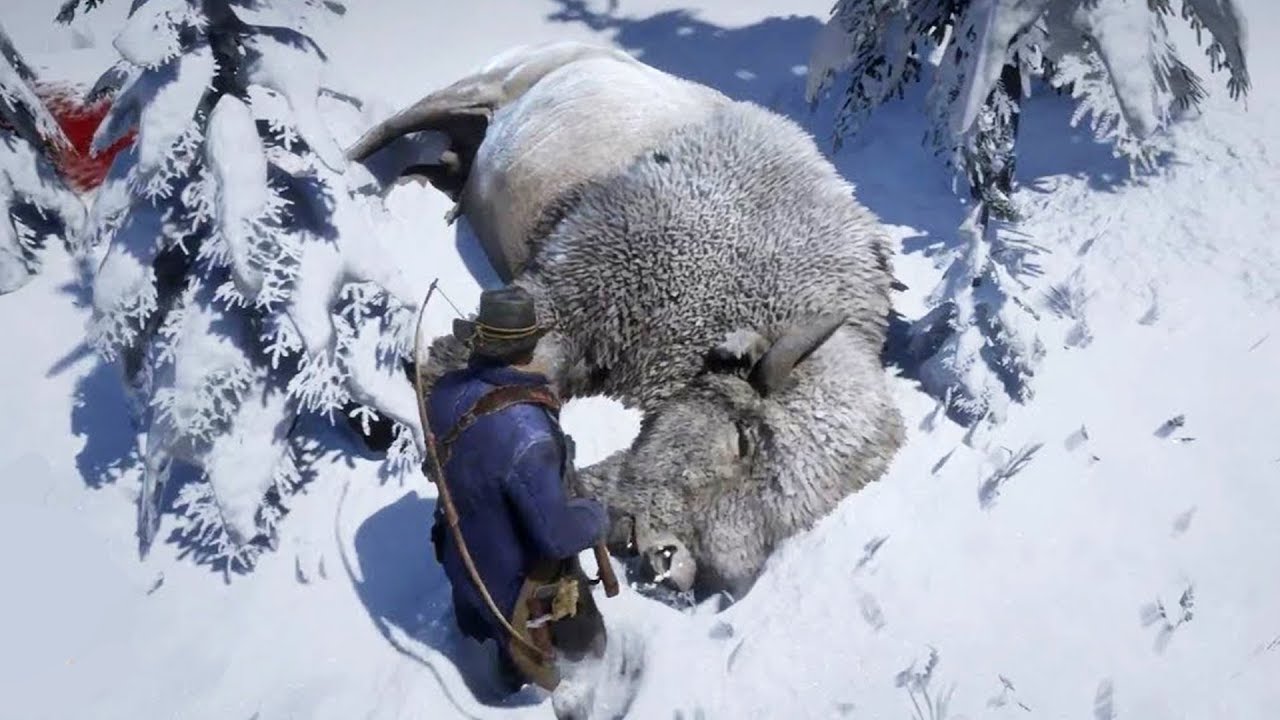 رحلة صيد الجاموس الثلجي الأسطوري في ريد ديد ريدمبشن 2 | RDR2 Legendary White Bison
