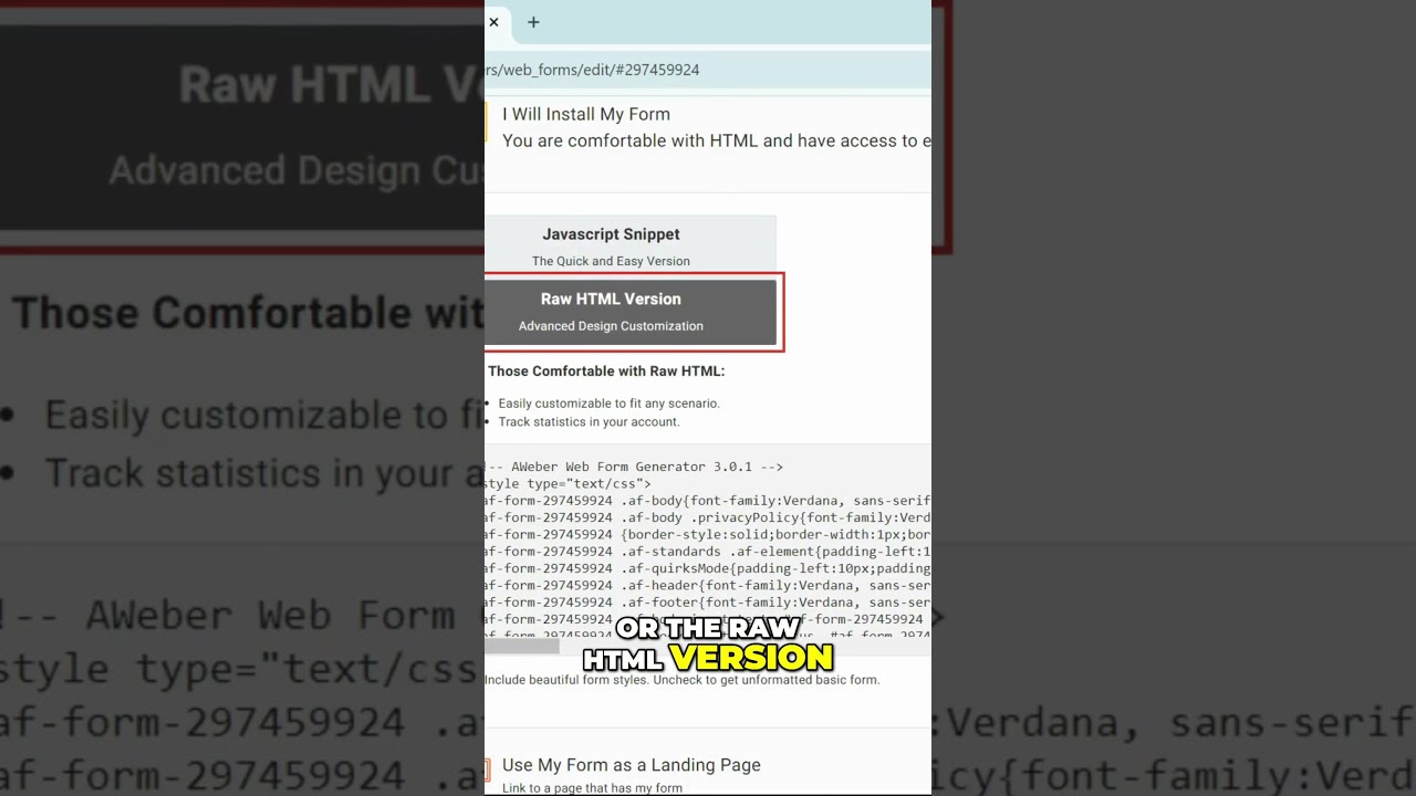 Easily Publish Your Signup Form in Minutes! #aweber #software #training #stepbystep