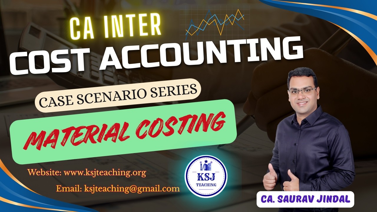 CA Inter Cost Accounting Free Lectures Case Studies | Material Costing #costing #cainterfreeclasses