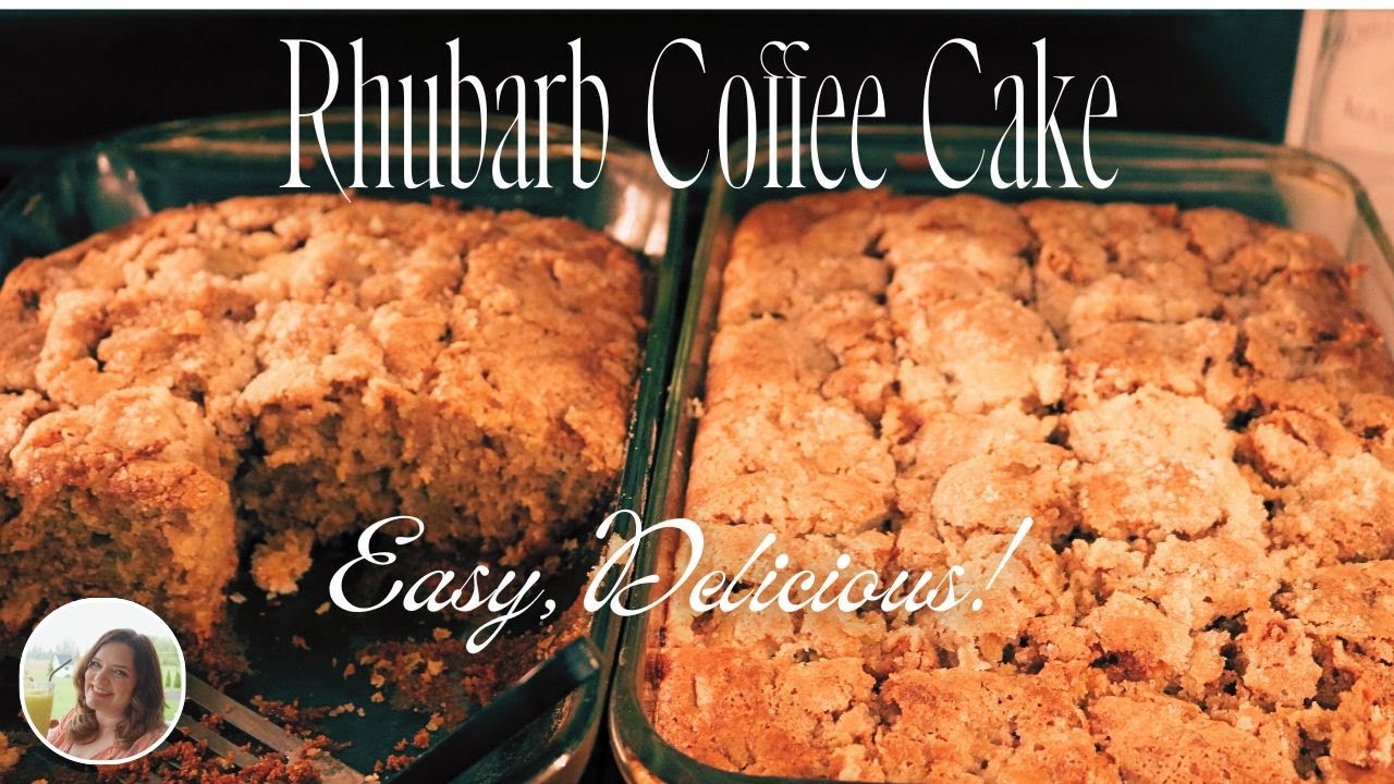 Easy Rhubarb Cake Recipe - Cooking for a Crowd!