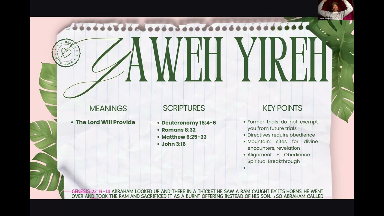 Cultivate Bible Study 🌱 Week 5: Yahweh Yireh 