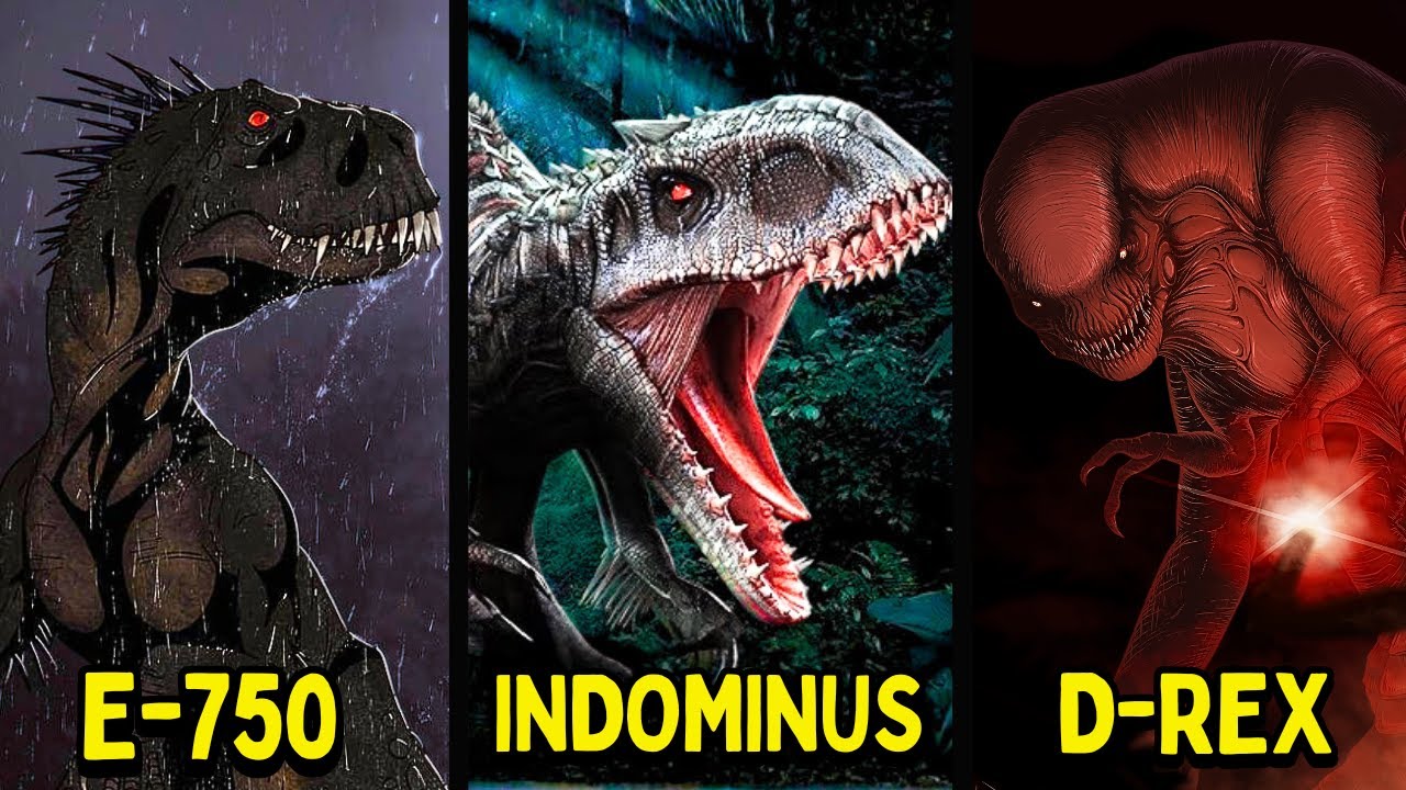 TODOS OS HÍBRIDOS DE JURASSIC PARK E JURASSIC WORLD!