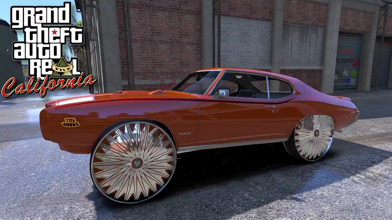 GTA 5 — НАСТОЯЩАЯ ЖИЗНЬ НА УЛИЦАХ ЛА — PONTIAC GTO 69-ГО ГОДА НА 26-ДЮЙМОВЫХ ДИСКОВЫХ КОЛЕСАХ DUB...