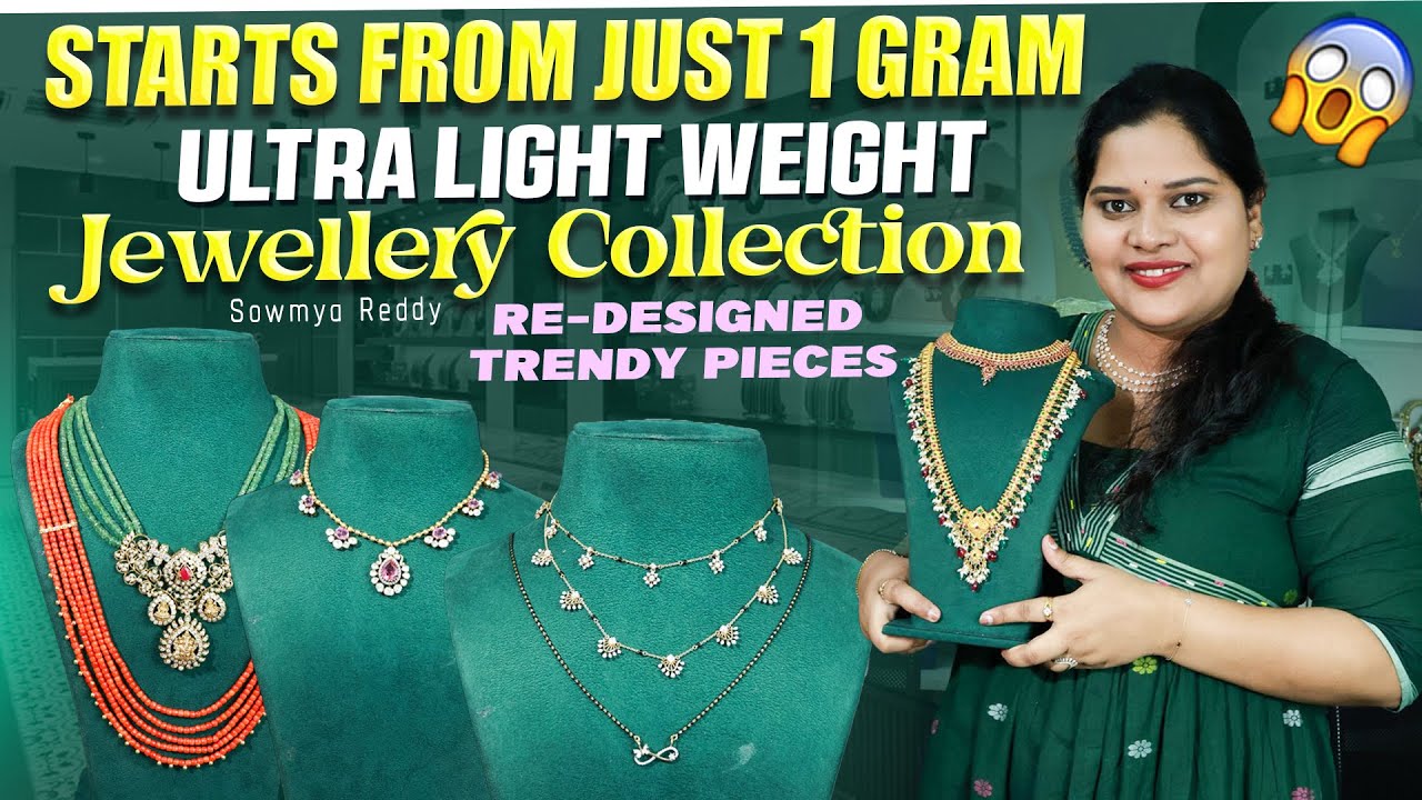 Starts From Just 1 Gram 💎 😍 Ultra Light Weight Jewellery Collection | Re-Designed Trendy Pieces