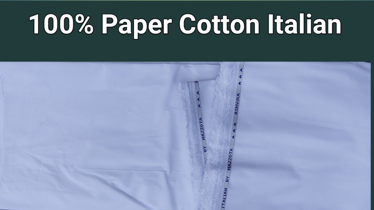 100% Cotton Itlian By Mazzota | Paper Cotton Fabric | Low Price