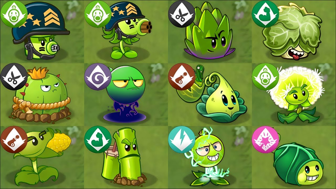 Every Random GREEN Premium Plants Power-Up vs All Final Bosses Fight! - PvZ 2 Mod Final Boss