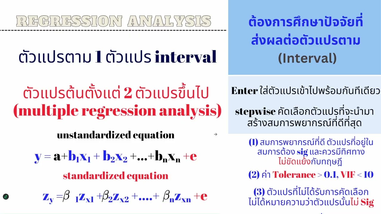 บทที่ 11 Regression ไม่ยาก: ถดถอยพหุคูณแบบจับแก่น อ่านเป็น ตีความได้