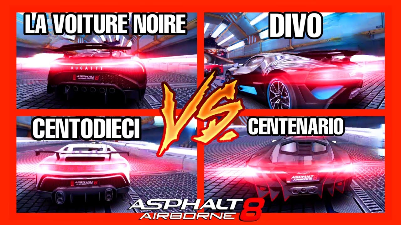 CENTODIECI VS KINGS!! | Asphalt 8 Bugatti Centodieci vs Centenario vs LVN vs Bugatti Divo