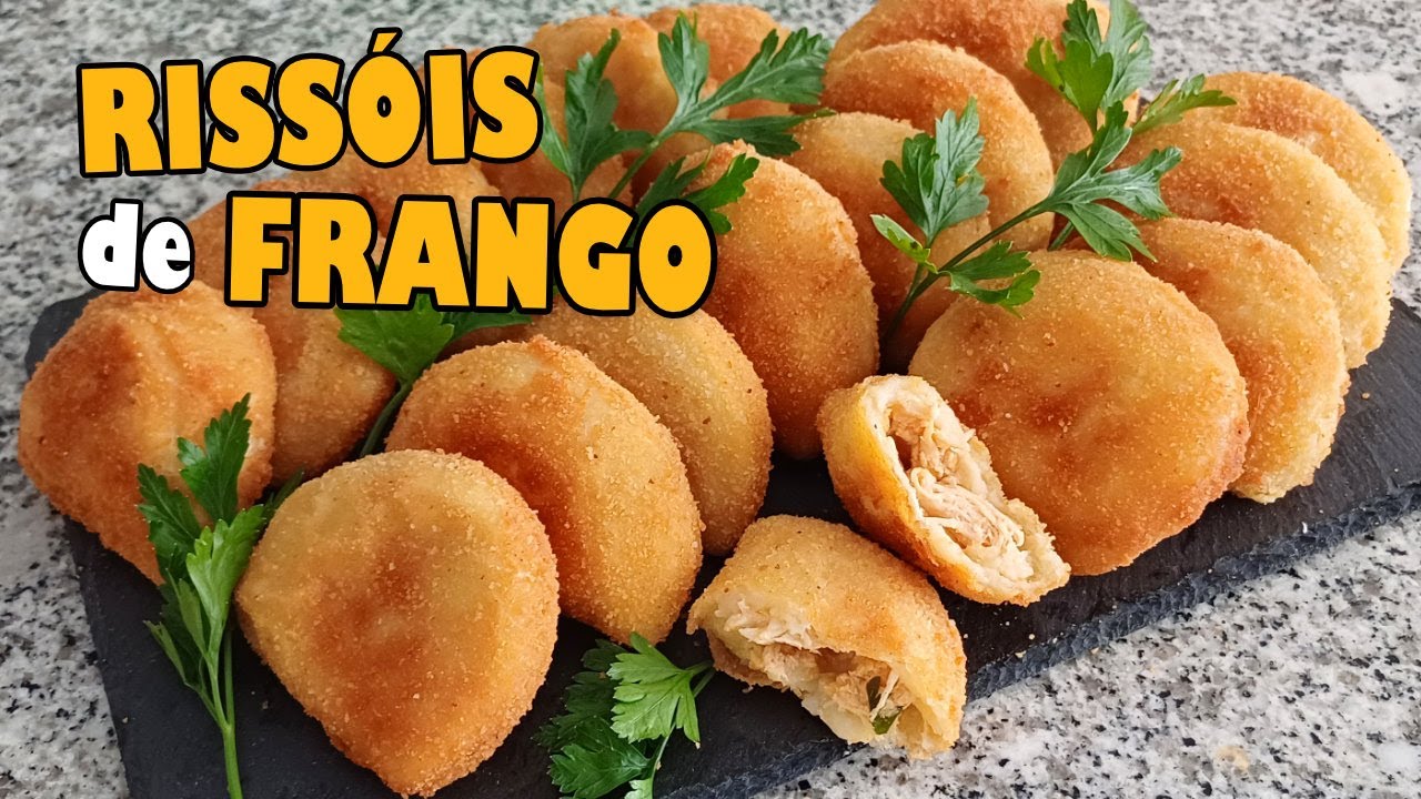 Receita de Rissóis de Frango #aperitivos #snacks #receitasimples #receitas #comofazer