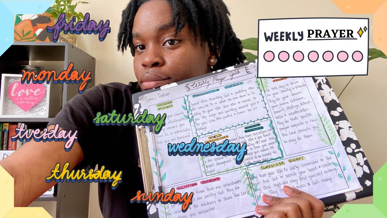 My Weekly Prayer Schedule/Guide | How to make a prayer schedule I How to pray everyday