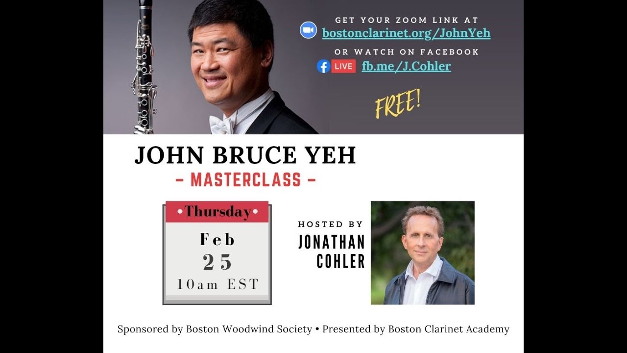 John Bruce Yeh clarinet masterclass