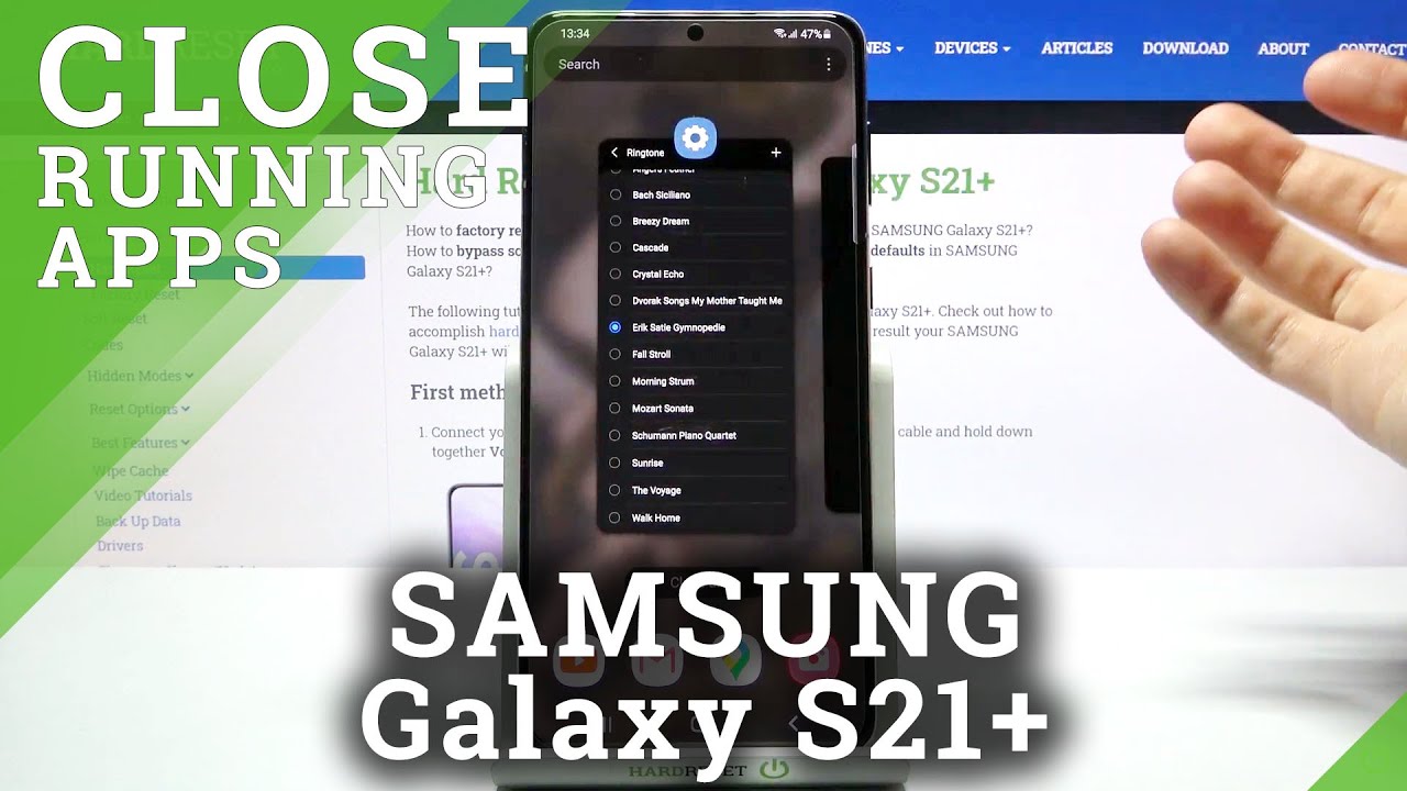 How to Turn Off Running Apps in SAMSUNG Galaxy S21+ - Close Background Apps