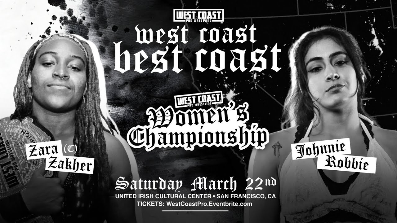 Zara Zakher (c) vs Johnnie Robbie. West Coast Pro Women's World Championship. West Coast Best Coast