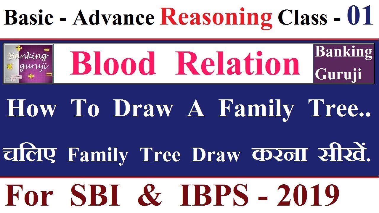 Blood Relation How to Draw a Family Tree // Reasoning Class 1// Basic To High Level