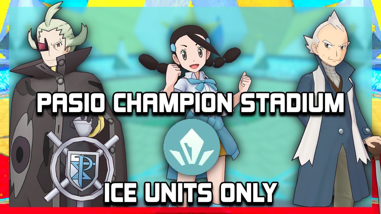 Pasio Champion Stadium, using only Ice type units ! [Pokémon Masters EX]