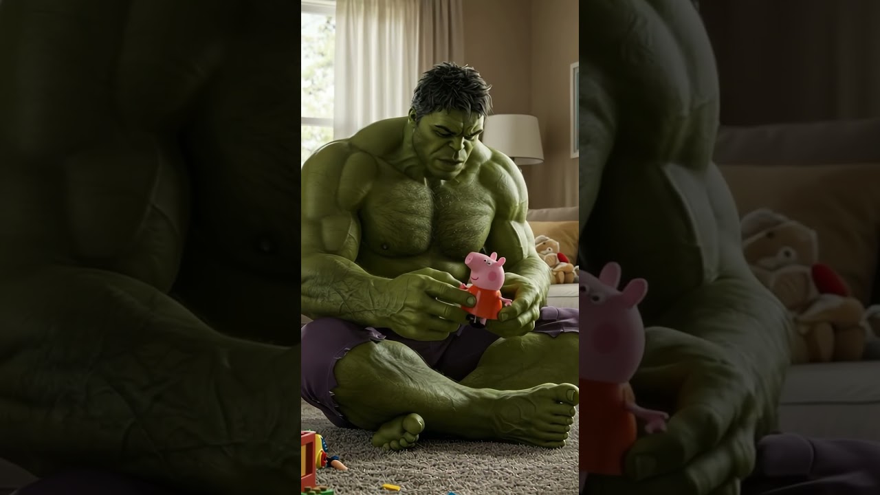 💚 Hulk Plays with Peppa Pig Doll! 🐷😆 | Funny Superhero Toy Video for Kids 🎉 
