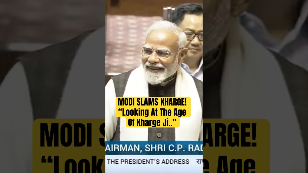 PM Modi Taunts Kharge During Rajya Speech! &ldquo;Looking At His Age..&rdquo; #modi #rahulgandhi #viral #bjp